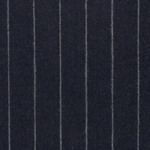 Navy Blue Chalk Striped Flannel Pants