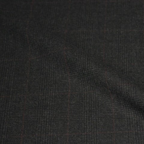 Dark Grey Brown Checked Windows Flannel Pants