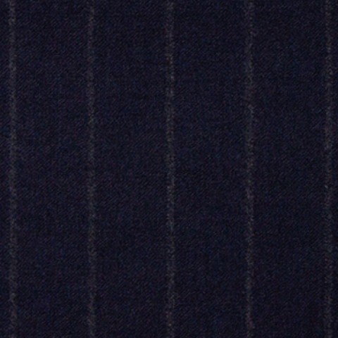 Navy Blue Big Chalk Striped Flannel Pants