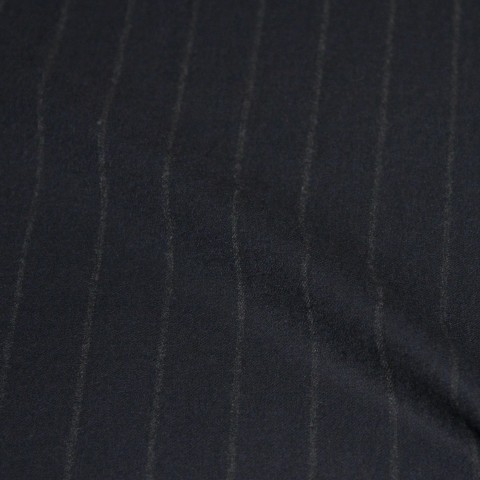 Navy Blue Big Chalk Striped Flannel Pants