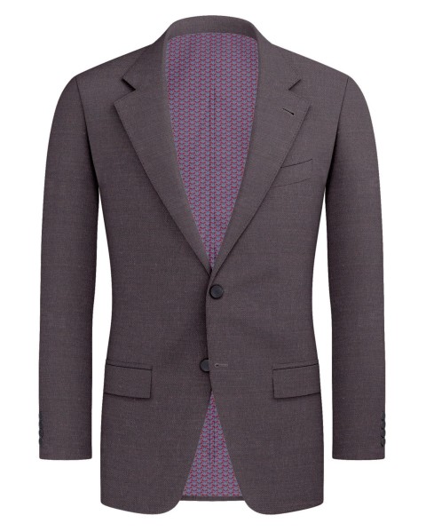 Red 25001-10 - Wool Silk Linen Suit