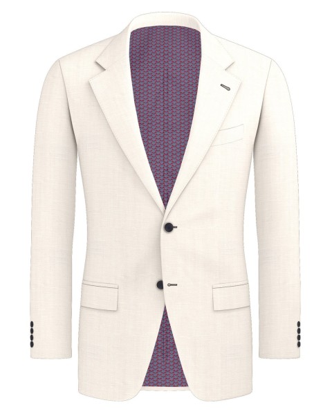 White 25001-9 - Wool Silk Linen Suit
