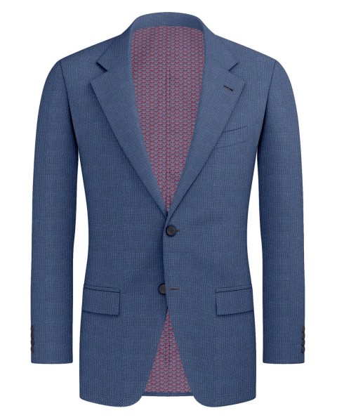 Blue 25013-9 - Wool Silk Linen Suit