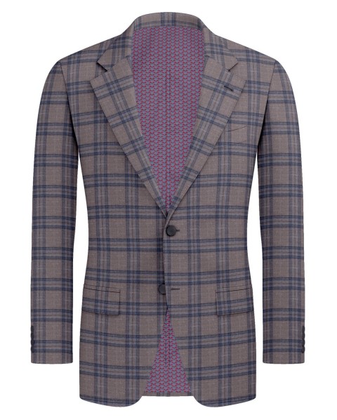 Brown 25029 - Wool Silk Linen Suit