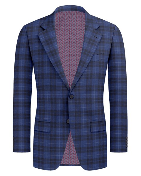 Blue 25045 - Wool Silk Linen Suit