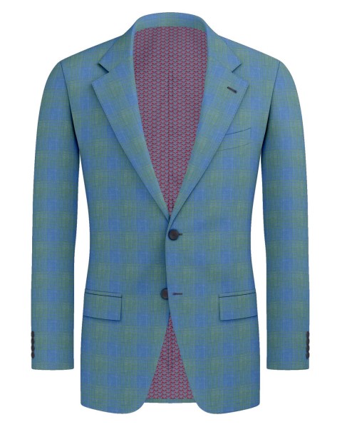 Green 25047 - Wool Silk Linen Suit