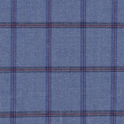 Blue 25048 - Wool Silk Linen Suit