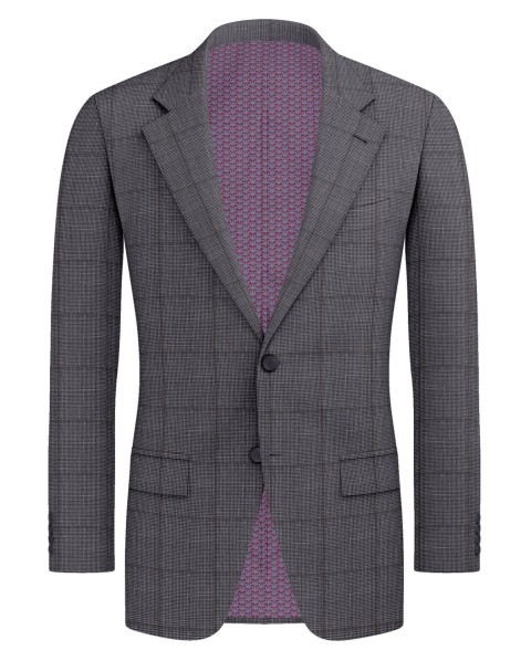 Grey 25053 - Wool Silk Linen Suit