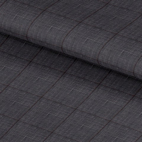 Grey 25053 - Wool Silk Linen Suit