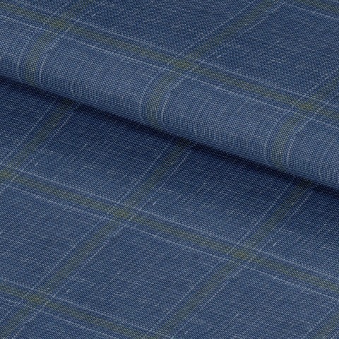 Blue 25086 - Wool Silk Linen Suit
