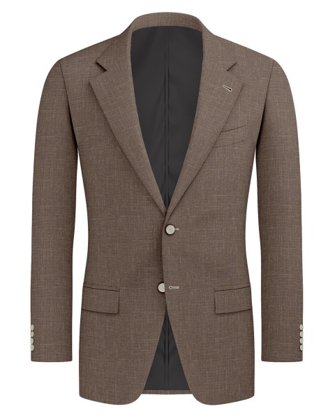 Brown 26000-20 - Wool Silk Linen Pants