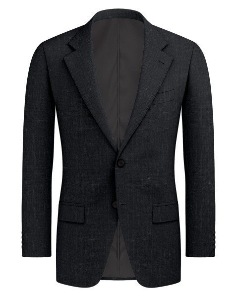 Black 26000-24 - Wool Silk Linen Pants