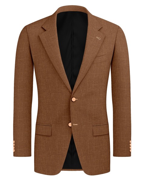 Brown 26000-31 - Wool Silk Linen Pants