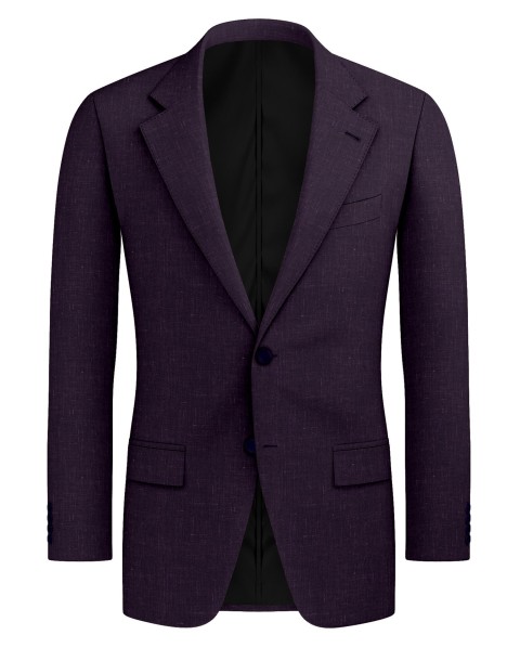 Purple 26000-34 - Wool Silk Linen Pants
