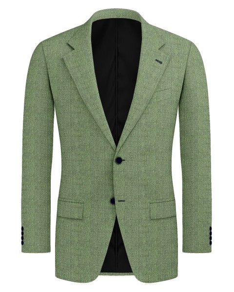 Green 26001-8 - Wool Silk Linen Pants