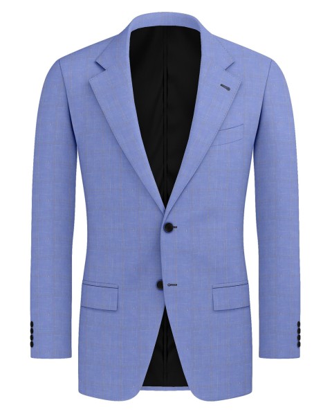 Blue 26006-7 - Wool Silk Linen Pants