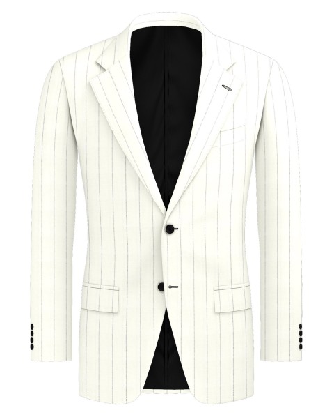 White 26007-6 - Wool Silk Linen Pants