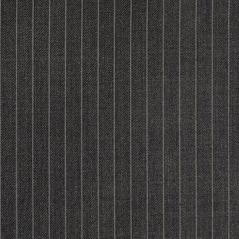 DARK GREY PINSTRIPE WOOL BLEND