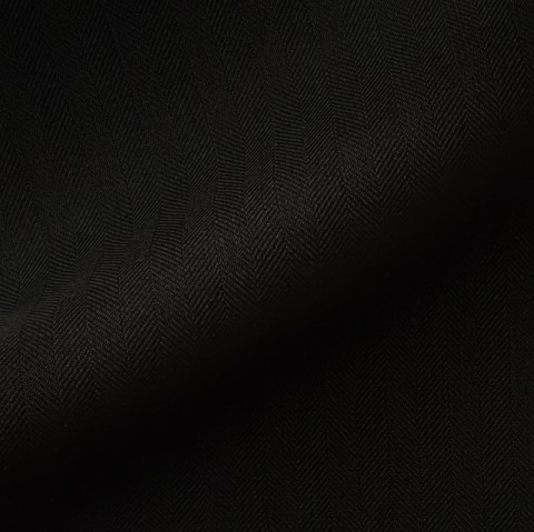 BLACK HERRINGBONE WOOL BLEND