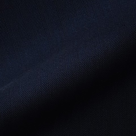VERY DARK BLUE HERRINGBONE WOOL BLEND
