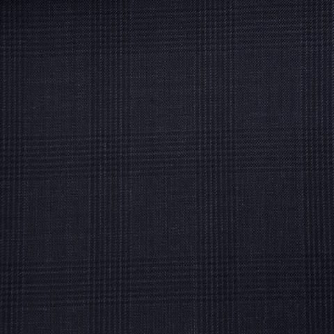 VERY DARK BLUE GLEN CHECK WOOL BLEND