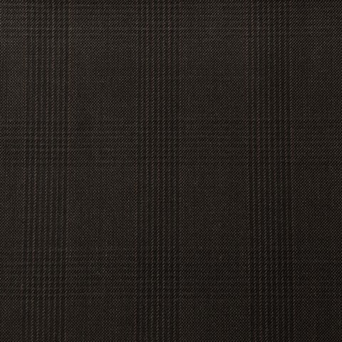 VERY DARK BROWN (MOSTLY BLACK) GLEN CHECK WOOL BLEND