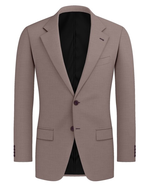 DUSTY RANCH BROWN SHARKSKIN WOOL BLEND PANTS