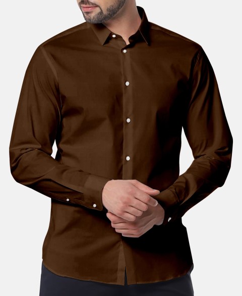 Brown 756120-5 - Pure Cotton Shirts
