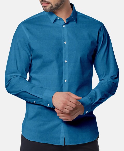 Blue LH2101-30 - Solid Pure Linen Shirts