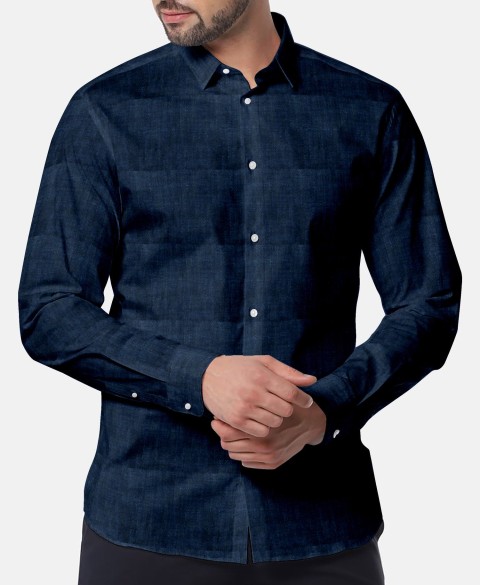 Blue LH2101-33 - Solid Pure Linen Shirts