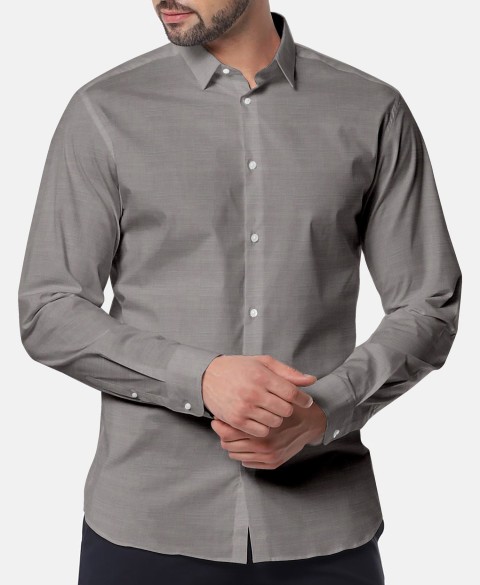 Grey LH2101-6 - Solid Pure Linen Shirts