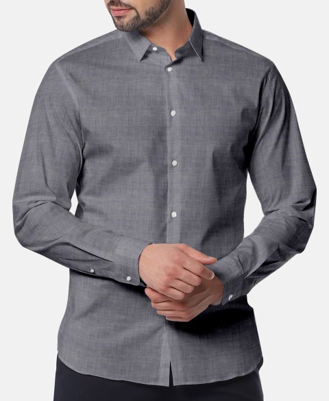 Grey LH2101-7 - Solid Pure Linen Shirts