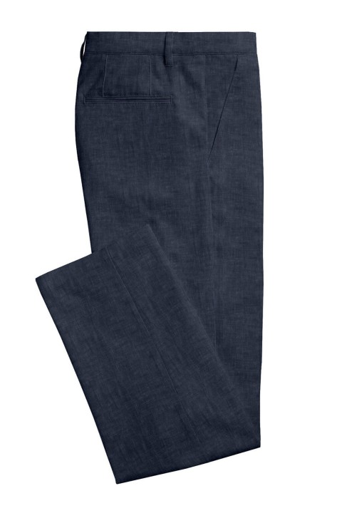 Blue LH260-8 - Pure Linen Pants