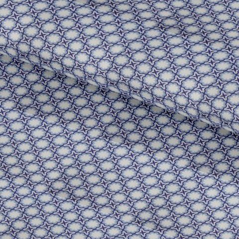 Blue PRT2303 - 100% cotton printed shirts