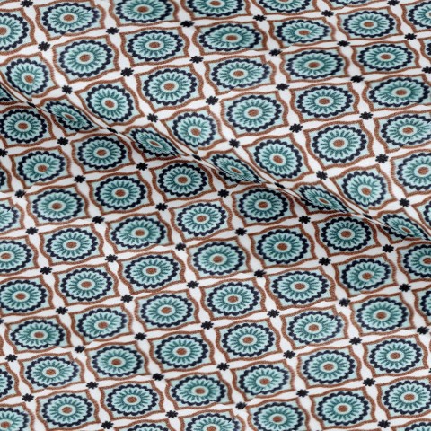 Blue PRT2304 - 100% cotton printed shirts