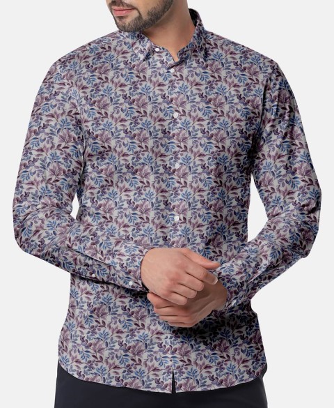 Purple PRT2310 - 100% cotton printed shirts