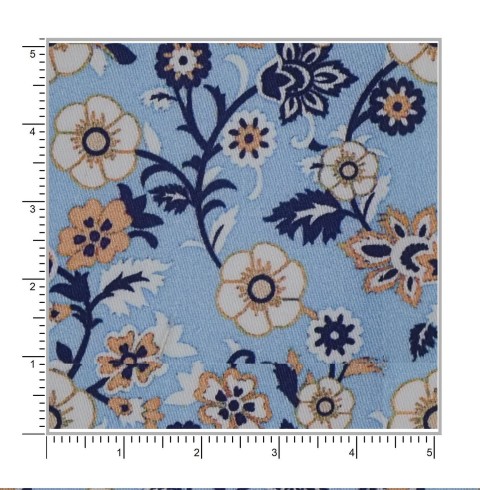 Blue PRT2321 - 100% cotton printed shirts
