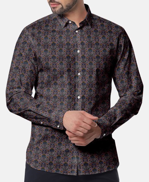 Purple PRT2330 - 100% cotton printed shirts