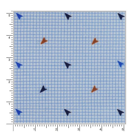 Blue PRT2343 - 100% cotton printed shirts