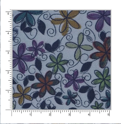 Blue PRT2349 - 100% cotton printed shirts