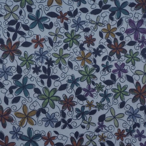 Blue PRT2349 - 100% cotton printed shirts