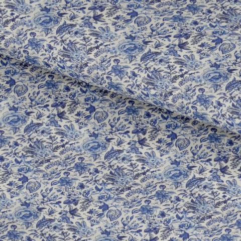 Blue PRT2363 - 100% cotton printed shirts