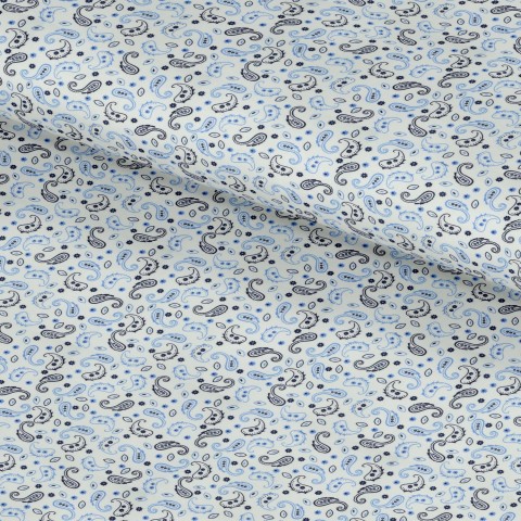 Blue PRT2365 - 100% cotton printed shirts