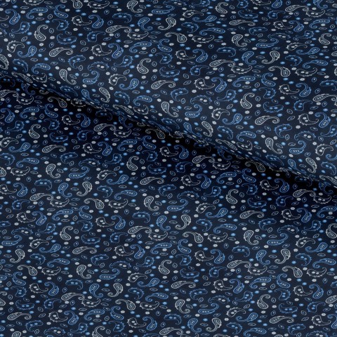 Blue PRT2366 - 100% cotton printed shirts