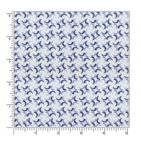 Blue PRT2378 - 100% cotton printed shirts