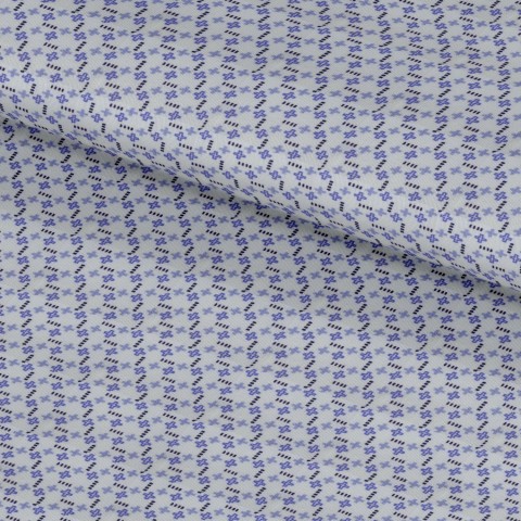 Blue PRT2395 - 100% cotton printed shirts