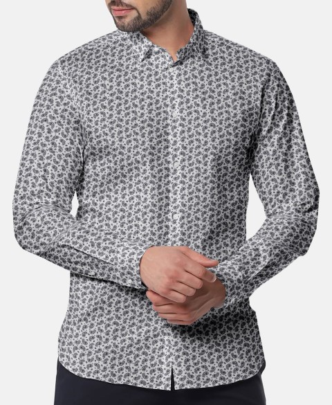 White PRT2410 - 100% cotton printed shirts