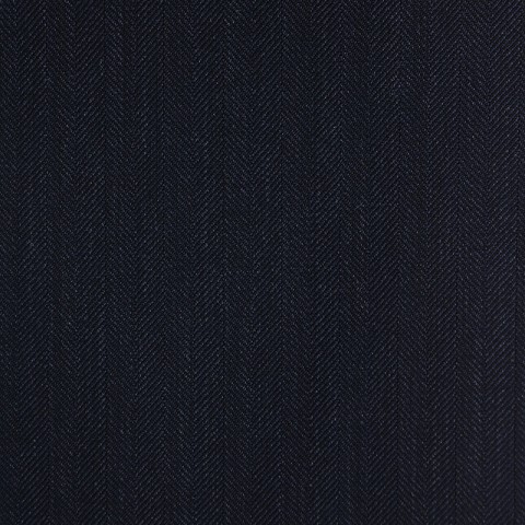 DARK NAVY HERRINGBONE WOOL BLEND