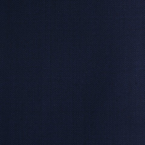 NAVY BLUE HERRINGBONE WOOL BLEND