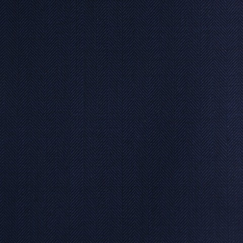 NAVY BLUE HERRINGBONE WOOL BLEND